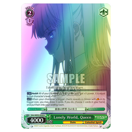 Weiss Schwarz - Date A Bullet - Lonely World, Queen (C) DAL/WE33-E045 (Foil)