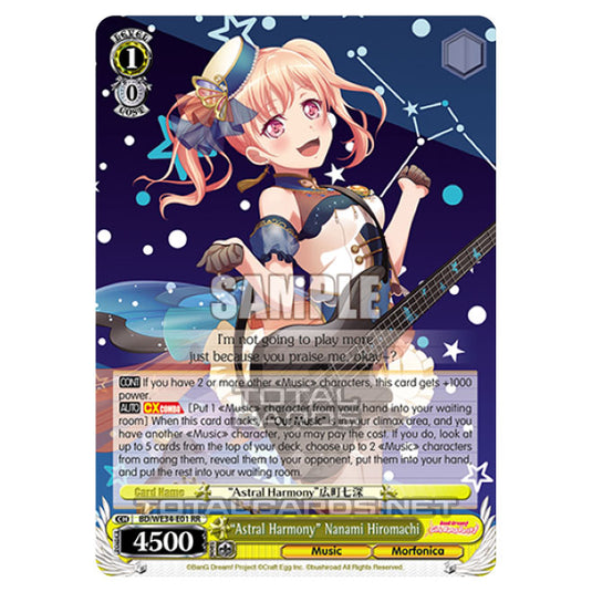 Weiss Schwarz - Morfonica × RAISE A SUILEN - "Astral Harmony" Nanami Hiromachi (RR) BD/WE34-E01