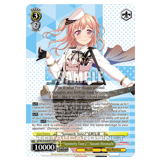 Weiss Schwarz - Morfonica × RAISE A SUILEN - "Summerly Tone♪" Nanami Hiromachi (R) BD/WE34-E04OFR