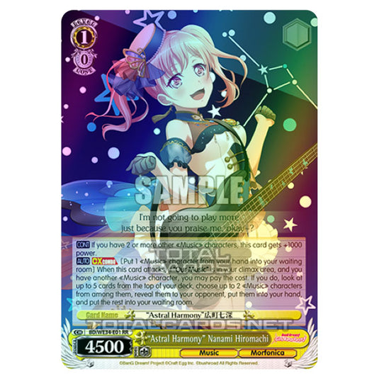 Weiss Schwarz - Morfonica × RAISE A SUILEN - "Astral Harmony" Nanami Hiromachi (RR) BD/WE34-E01 (Foil)