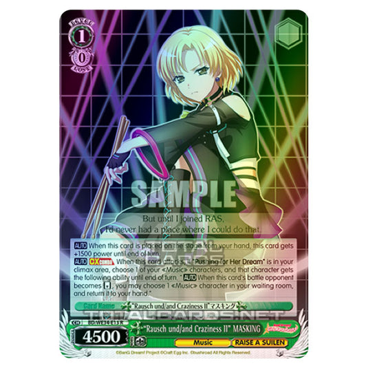 Weiss Schwarz - Morfonica × RAISE A SUILEN - "Rausch und/and Craziness Ⅱ" MASKING (R) BD/WE34-E13 (Foil)
