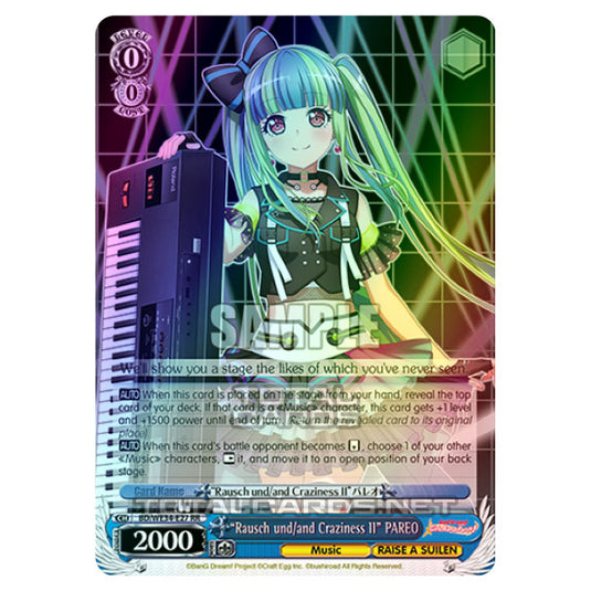 Weiss Schwarz - Morfonica × RAISE A SUILEN - "Rausch und/and Craziness Ⅱ" PAREO (RR) BD/WE34-E27 (Foil)