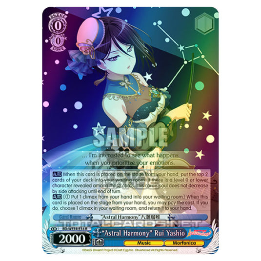 Weiss Schwarz - Morfonica × RAISE A SUILEN - "Astral Harmony" Rui Yashio (R) BD/WE34-E33 (Foil)
