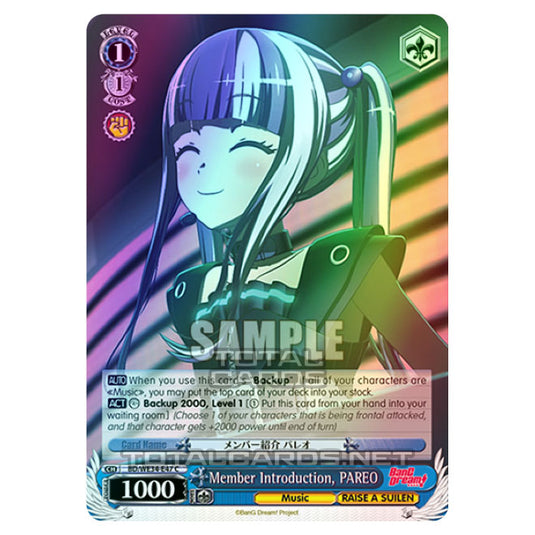 Weiss Schwarz - Morfonica × RAISE A SUILEN - Member Introduction, PAREO (C) BD/WE34-E47 (Foil)