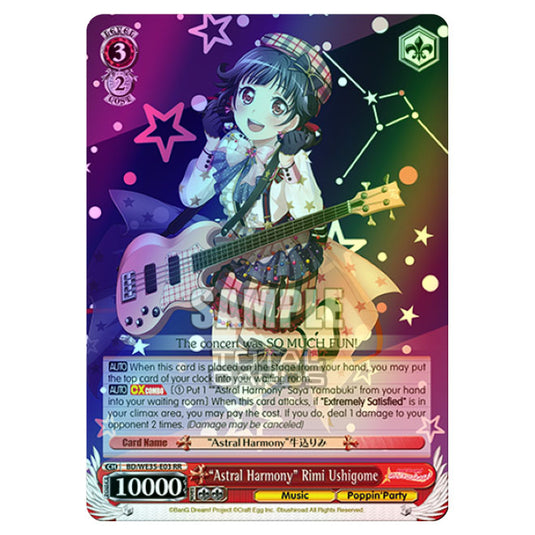 Weiss Schwarz - Bang Dream Popping Party Roselia - "Astral Harmony" Rimi Ushigome (RR) BD/WE35-E03 (Foil)