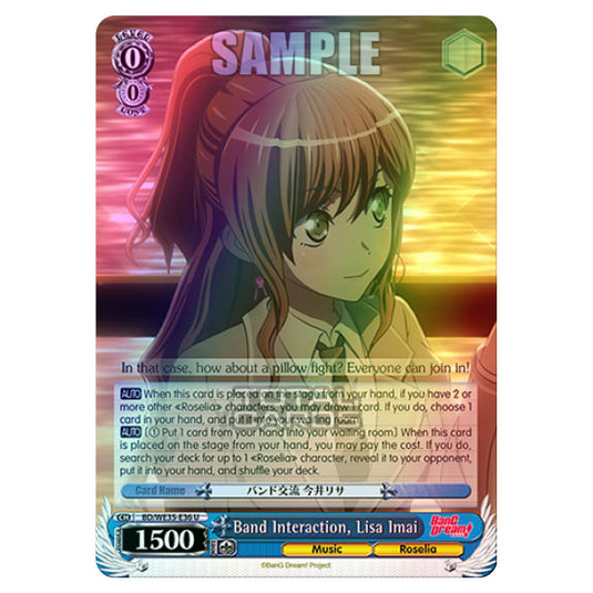 Weiss Schwarz - Bang Dream Popping Party Roselia - Band Interaction, Lisa Imai (U) BD/WE35-E36 (Foil)