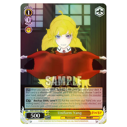 Weiss Schwarz - RWBY - Uniform Yang (U) RWBY/WX03-009