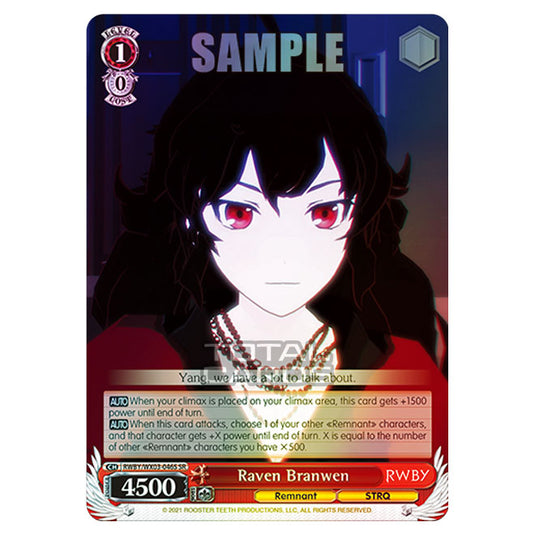 Weiss Schwarz - RWBY - Raven Branwen (SR) RWBY/WX03-046S