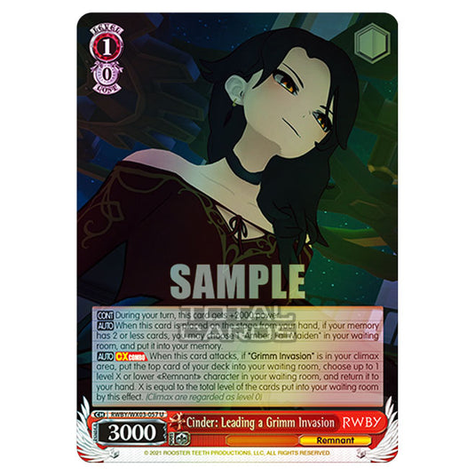 Weiss Schwarz - RWBY - Cinder: Leading a Grimm Invasion (U) RWBY/WX03-057