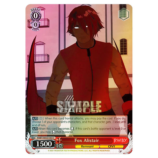 Weiss Schwarz - RWBY - Fox Alistair (C) RWBY/WX03-065