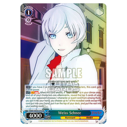 Weiss Schwarz - RWBY - Weiss Schnee (RR) RWBY/WX03-076