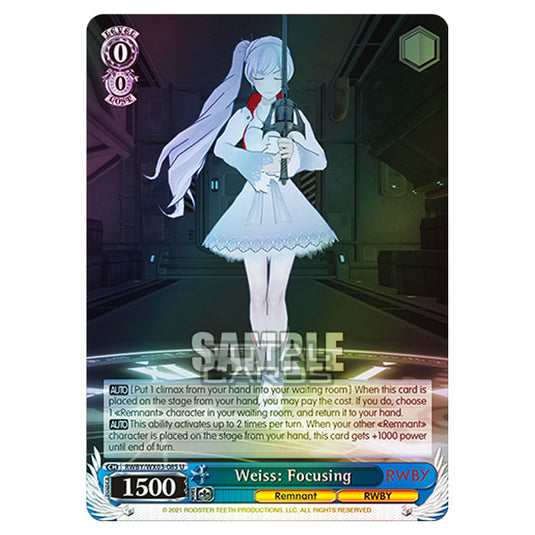 Weiss Schwarz - RWBY - Weiss: Focusing (U) RWBY/WX03-085