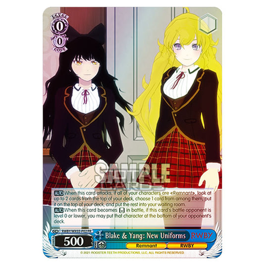 Weiss Schwarz - RWBY - Blake & Yang: New Uniforms (PR) RWBY/WX03-P02