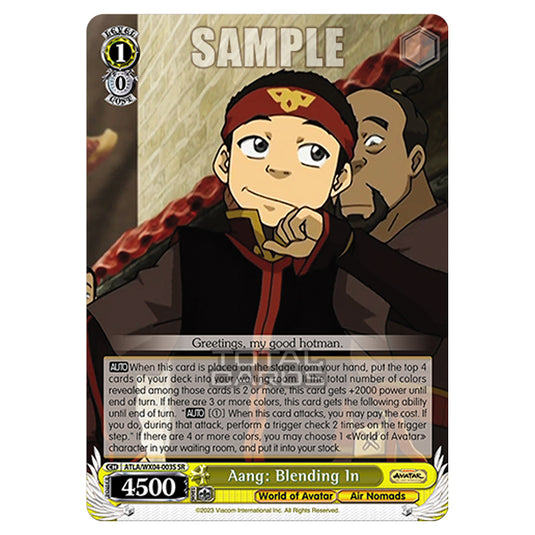 Weiss Schwarz - Avatar - The Last Airbender - Aang: Blending In (SR) ATLA/WX04-003S