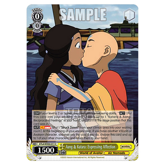 Weiss Schwarz - Avatar - The Last Airbender - Aang & Katara: Expressing Affection (C) ATLA/WX04-011