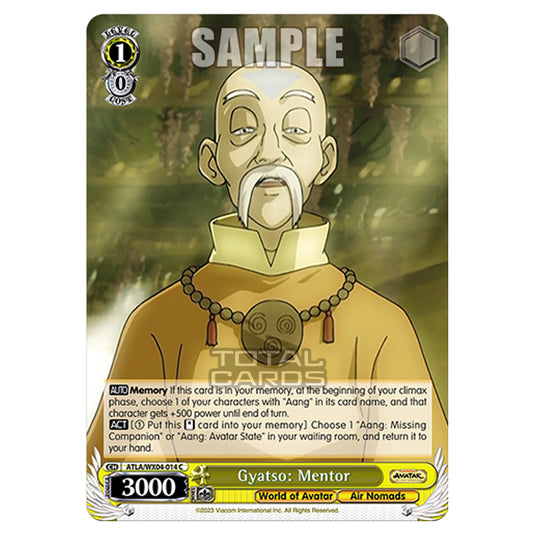 Weiss Schwarz - Avatar - The Last Airbender - Gyatso: Mentor (C) ATLA/WX04-014