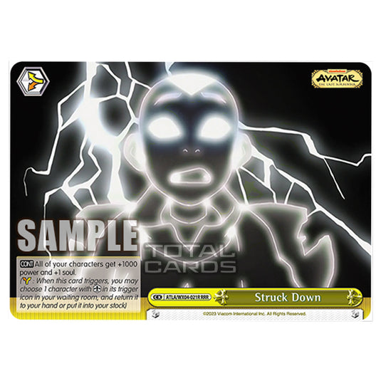 Weiss Schwarz - Avatar - The Last Airbender - Struck Down (RRR) ATLA/WX04-021R