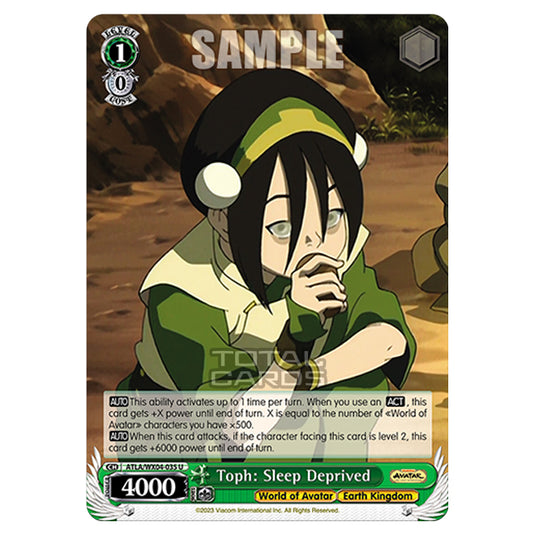 Weiss Schwarz - Avatar - The Last Airbender - Toph: Sleep Deprived (U) ATLA/WX04-035