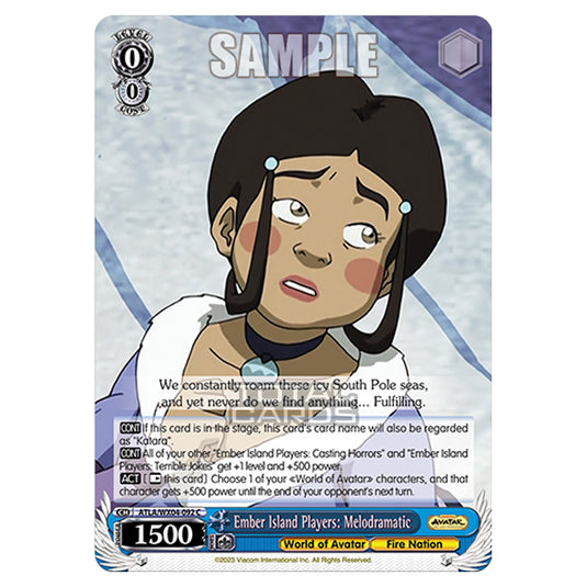 Weiss Schwarz - Avatar - The Last Airbender - Ember Island Players: Melodramatic (C) ATLA/WX04-092