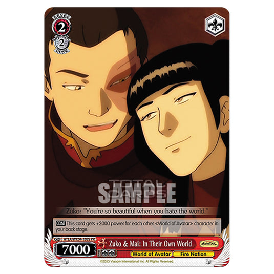 Weiss Schwarz - Avatar - The Last Airbender - Zuko & Mai: In Their Own World (PR) ATLA/WX04-109