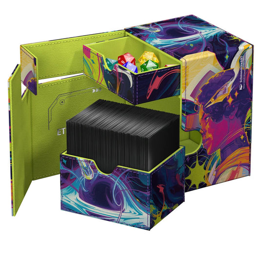 Ultimate Guard - Flip'n'Tray Xenoskin Deck Case 100+ - Magic the Gathering - Edge of Eternities - Haliya and Tezzeret