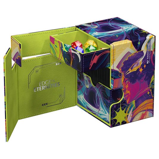 Ultimate Guard - Flip'n'Tray Xenoskin Deck Case 100+ - Magic the Gathering - Edge of Eternities - Haliya and Tezzeret