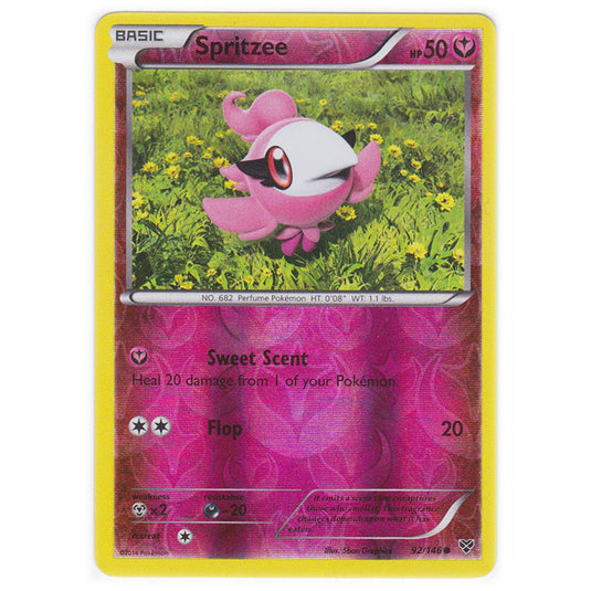 Pokemon - XY Base Set - (Reverse Holo) Spritzee - 92/146