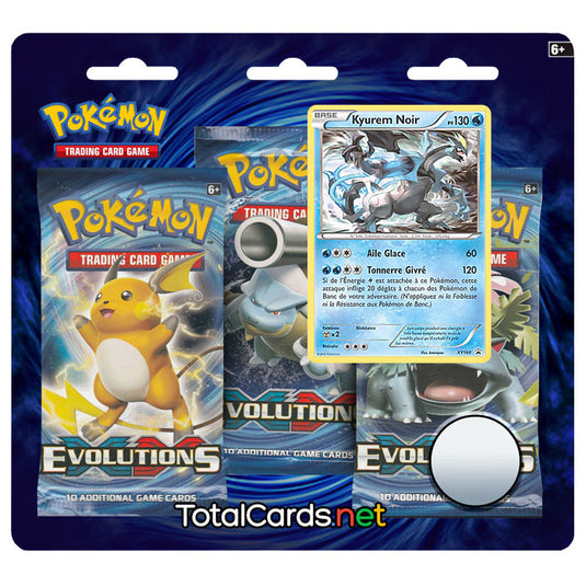 XY - Evolutions - Black Kyurem - 3 Pack Blister