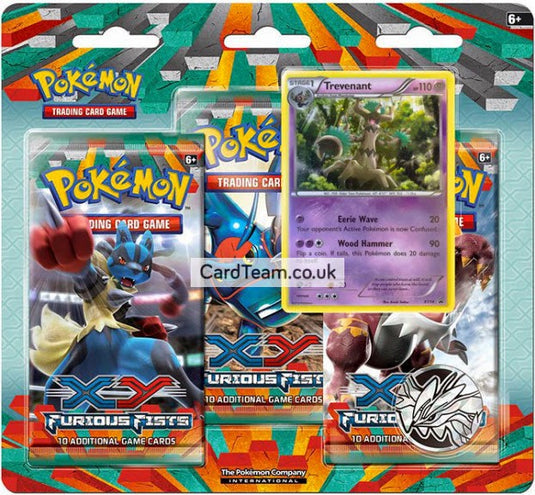 Pokemon - XY Furious Fists - Trevenant - 3 Pack Blister