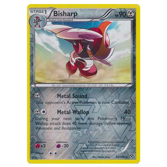 Pokemon - XY Base Set - (Reverse Holo) Bisharp - 82/146