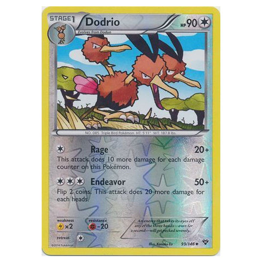 Pokemon - XY Base Set - (Reverse Holo) Dodrio - 99/146