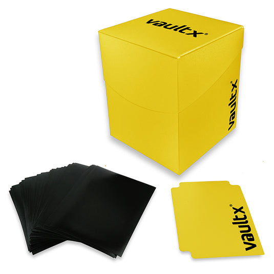 Vault X - Large Deck Box w/ 150 Card Sleeves - Yellow