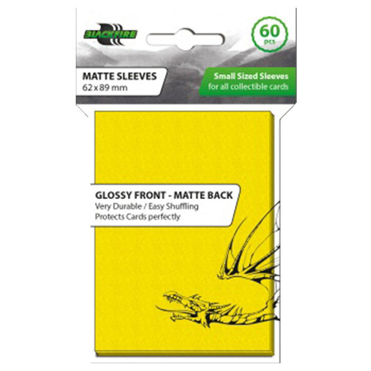 Blackfire - Small Matte Sleeves - Yellow (60 Sleeves)