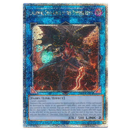 Yu-Gi-Oh! - 25th Anniversary Rarity Collection - Cherubini, Ebon Angel of the Burning Abyss (Quarter Century Secret Rare) RA01-EN042-QCSR