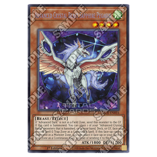 Yu-Gi-Oh! - Crystal Revenge - Advanced Crystal Beast Sapphire Pegasus (Secret Rare) BLCR-EN016