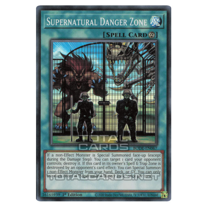 Yu-Gi-Oh! - Burst of Destiny - Supernatural Danger Zone (Super Rare) B Yu-Gi-Oh! - Burst of Destiny - Supernatural Danger Zone (Super Rare) B
