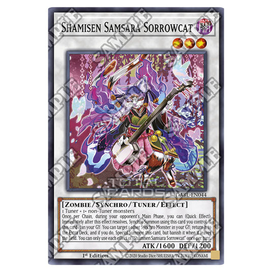Yu-Gi-Oh! - Darkwing Blast - Shamisen Samsara Sorrowcat (Super Rare) DABL-EN044