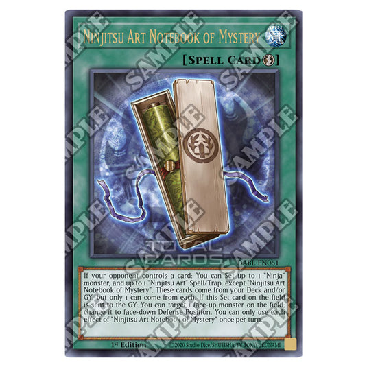 Yu-Gi-Oh! - Darkwing Blast - Ninjitsu Art Notebook of Mystery (Ultra Rare) DABL-EN061