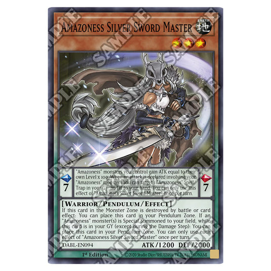 Yu-Gi-Oh! - Darkwing Blast - Amazoness Silver Sword Master (Common) DABL-EN094