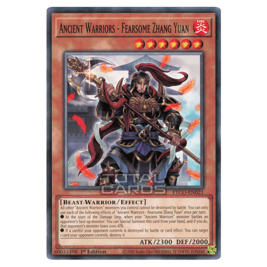 Yu-Gi-Oh! - Eternity Code - Ancient Warriors - Fearsome Zhang Yuan (Common) ETCO-EN021