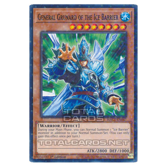 Yu-Gi-Oh! - Hidden Arsenal - Chapter 1 - General Grunard of the Ice Barrier (Normal Parallel Rare) HAC1-EN042A
