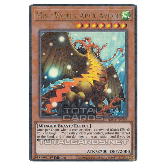 Yu-Gi-Oh! - Hidden Arsenal - Chapter 1 - Mist Valley Apex Avian (Ultra Parallel Rare) HAC1-EN062