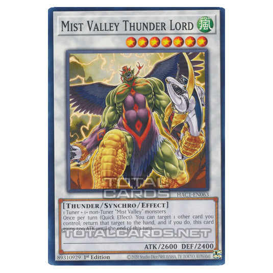 Yu-Gi-Oh! - Hidden Arsenal - Chapter 1 - Mist Valley Thunder Lord (Common) HAC1-EN063