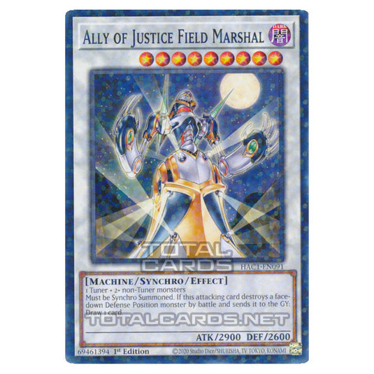 Yu-Gi-Oh! - Hidden Arsenal - Chapter 1 - Ally of Justice Field Marshall (Normal Parallel Rare) HAC1-EN091A
