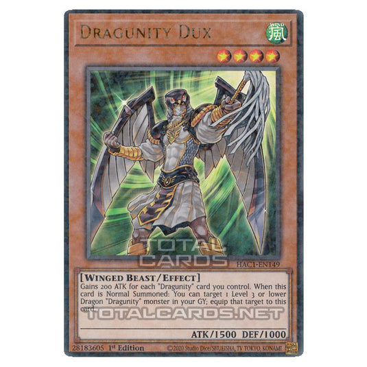 Yu-Gi-Oh! - Hidden Arsenal - Chapter 1 - Dragunity Dux (Ultra Parallel Rare) HAC1-EN149