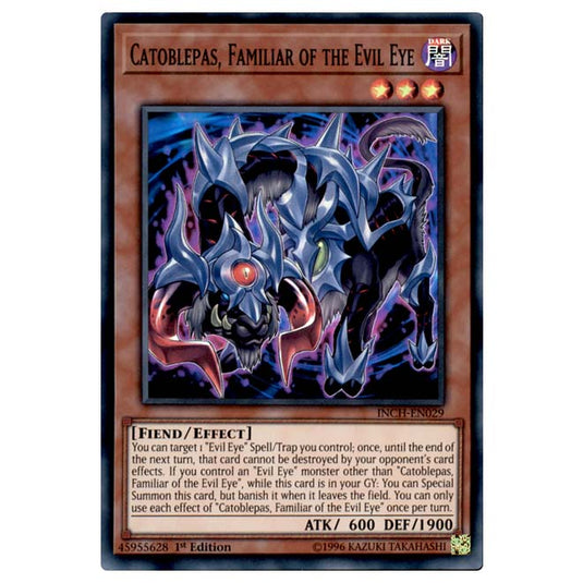 Yu-Gi-Oh! - Infinity Chasers - Catoblepas, Familiar of the Evil Eye (Super Rare) INCH-EN029