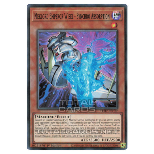 Yu-Gi-Oh! - Legendary Duelists: Rage of Ra - Meklord Emperor Wisel - Synchro Absorption (Super Rare) LED7-EN017