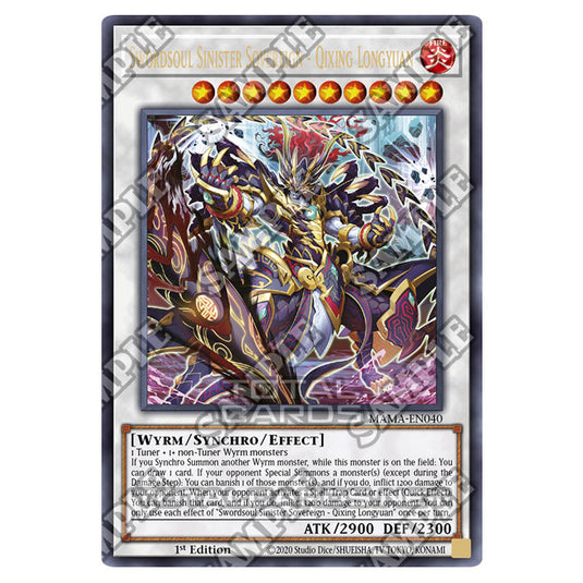 Yu-Gi-Oh! - Magnificent Mavens - Swordsoul Sinister Sovereign - Qixing Longyuan (Ultra Rare) MAMA-EN040