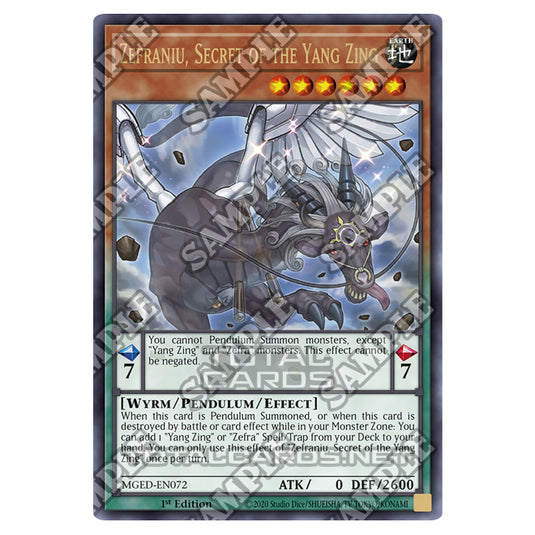 Yu-Gi-Oh! - Maximum Gold - El Dorado - Zefraniu, Secret of the Yang Zing (Rare) MGED-EN072