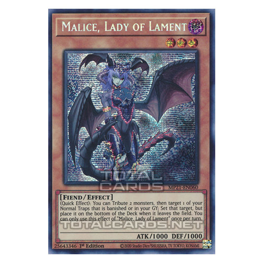 Yu-Gi-Oh! - 2021 Tin of Ancient Battles - Malice, Lady of Lament (Prismatic Secret Rare) MP21-EN060